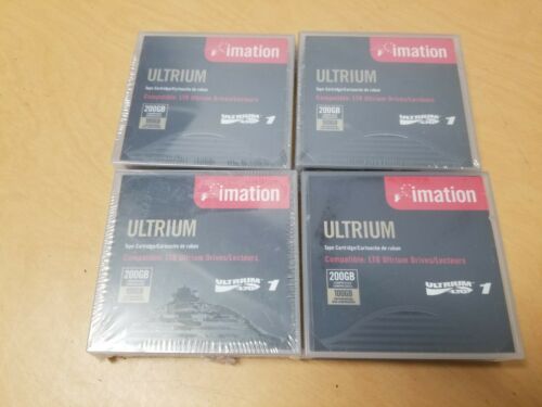 4 New Factory Sealed Imation Ultrium LTO 1 Data Tape Cartridges 51122 41089