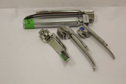eValueMed Laryngoscope Child Infant w/ 3 Extra Blades MIL 1 1.5 2 MAC 2