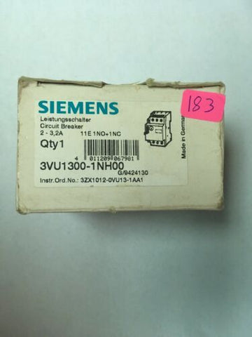 Siemens 3VU1300-1NH00 3 Pole Overload Circuit Breaker NEW