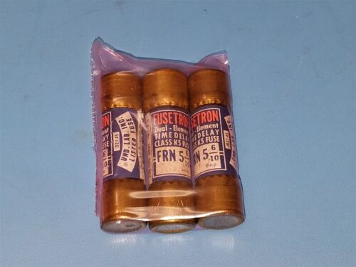 (3 PCS) FUSETRON FRN 5 6/10 TIME DELAY FUSES