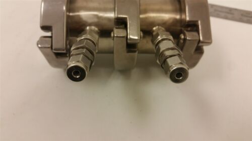 2 Section Stainless Steel Hi Purity Assembly W/clamps/ends Caps Flanges Fittings