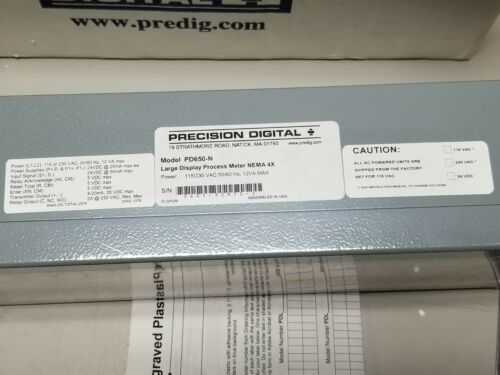 New Precision Digital Large Process Display Meter NEMA 4X PD650-N