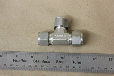 New Swagelok Stainless Steel 1/2" Tee Compression Fitting SS-810-3