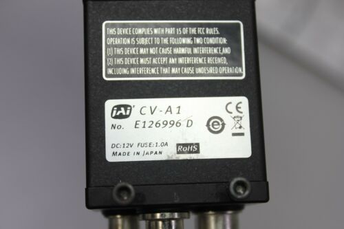 JAI CV-A1 Machine Vision Camera W/Moritex MML-PL25HR Prism & HiRES FixedMag Lens