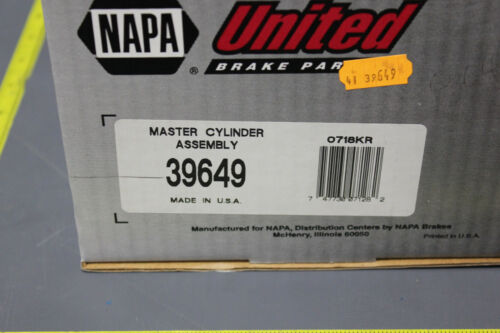 NAPA UNITED MASTER CYLINDER ASSEMBLY 39649 68-39649AL (S22-2-5G)