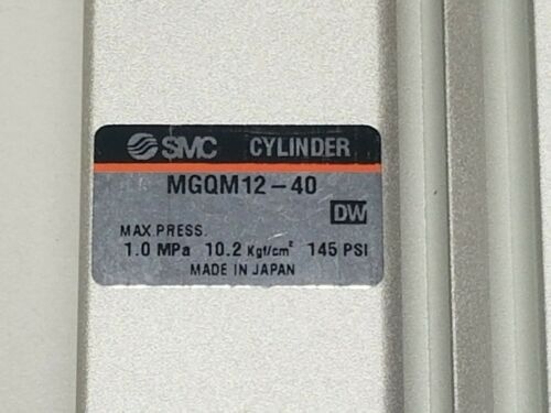 New SMC Compact Slide Bearing Guided Pneumatic Cylinder MGQM12-40