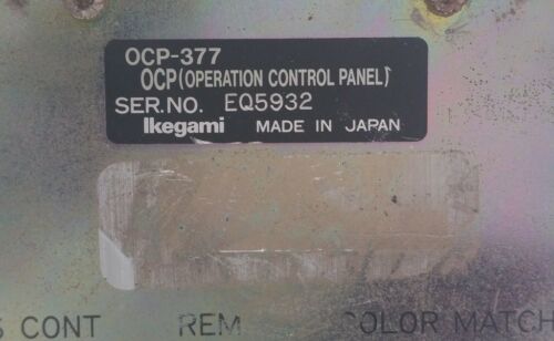 Ikegami Digital Hdtv Camera Operation Control Panel Ocp377
