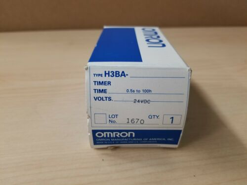 New Omron Timer H3BA 0.5s-100h 24VDC