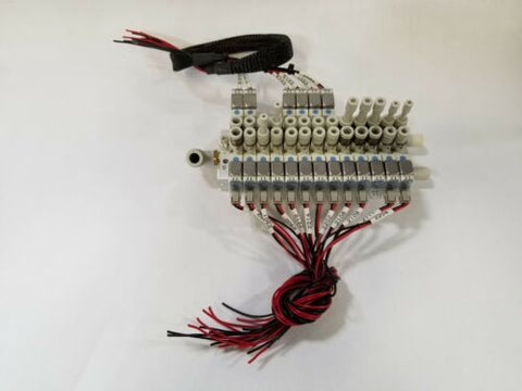 13 Bank SMC Solenoid Valve Manifold With Valves SY3120-5L0Z-C4 24vdc