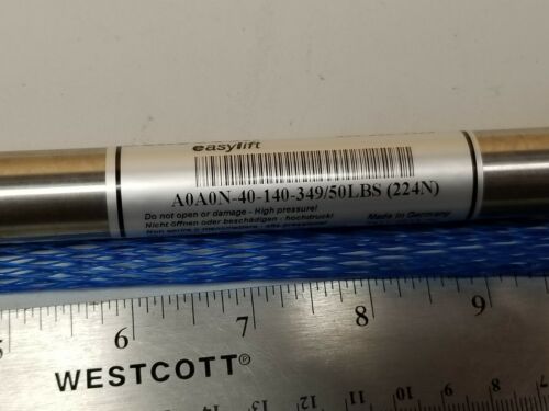 New Bansbach Easylift Stainless Steel Gas Spring A0A0N-40-140-349/50LBS (224N)