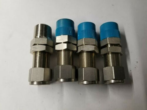 4 New Swagelok Stainless Steel Bulkhead Male Connector 1/2" SS-810-11-8
