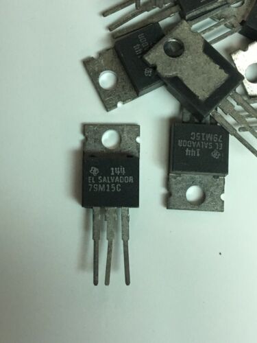 Lot of 17 Texas Instruments 79M15CT Silver Voltage Regulators