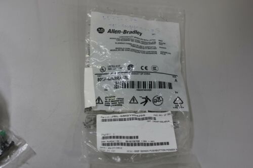 Allen Bradley Red LED/Contact Modules With Latch 800F-MN3RX12L SER. A