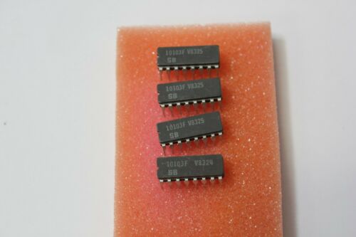 4 Signetics 10103F IC 16 Pin DIP Ceramic
