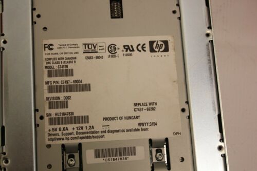 hp storageworks dat 40 Internal Tape Drive 20 GB c7497b