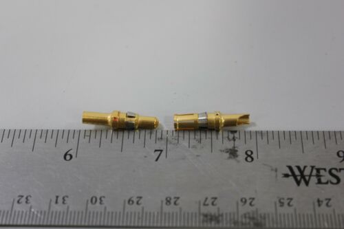 Lot of ITT Cannon D-Sub Coaxial Contact Socket & Pin DM53745-7 DM53744-6 Gold