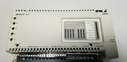 Schneider Modicon Micro PLC CPU Controller 110 612 00 DC PS ANIO