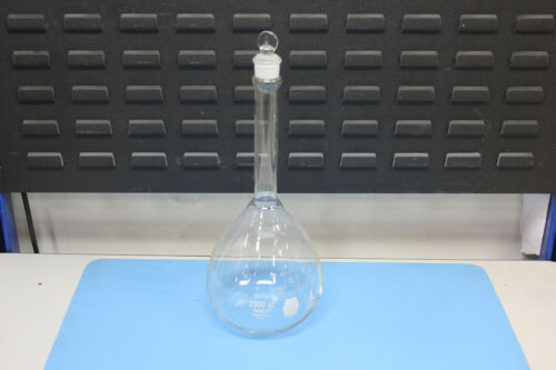 Kimble Kimax 28017 Class A 2000 mL Glass Volumetric Flask With Stopper