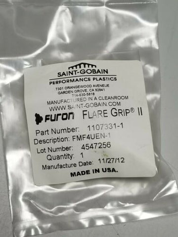 New Saint-Gobain Furon Flare Grip II 1/4" Union Elbow PVDF Fitting FMF4UEN-1