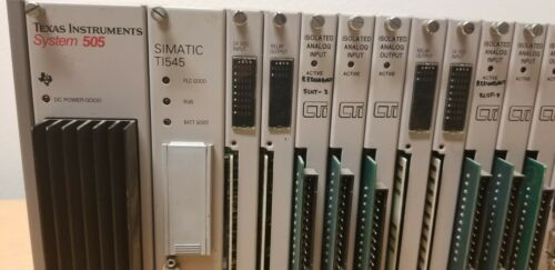 Siemens Simatic TI System 505 PLC Rack With 17 Modules TI545 CPU P.S.