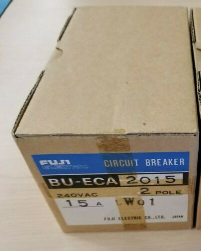New Fuji 15A Circuit Breaker BU-ECA2015 240VAC 2 Pole