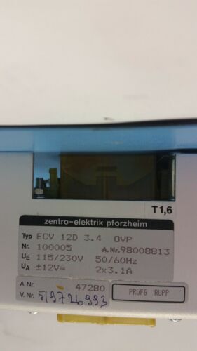 New Zentro Elektrik Pforzheim Power Supply Unit ECV 12D 3.4 Nr. 100005