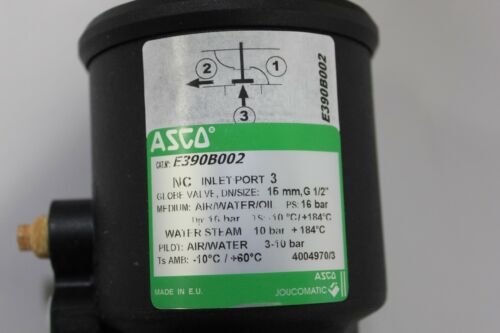 Asco 1/2" Bronze Pressure Operated Piston Valve E390B002 Air/Water