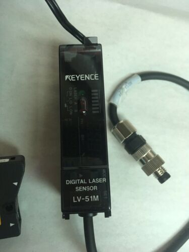 Keyence Digital Laser Sensor Head & Amplifier Main Unit LV-51M and LV-H37