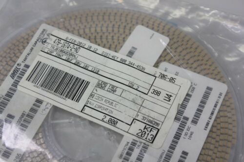 2,000 AVX TAJB106K020RNJ Capacitor Tant 10UF 20V
