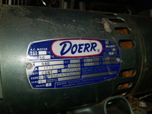 Gast Vacuum pump 0322-32 Doerr D8D 1/6HP 60Hz 1725RPM 115V