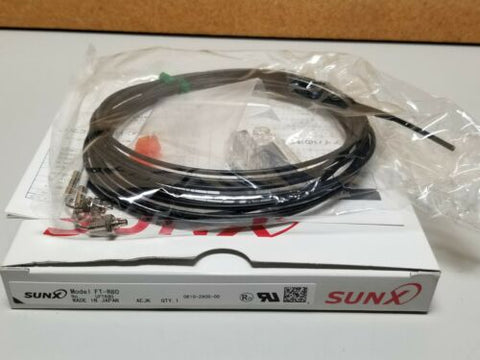 New Sunx Thrubeam M4 90° Right Angle Fiber Optic Cable Sensor FT-R80