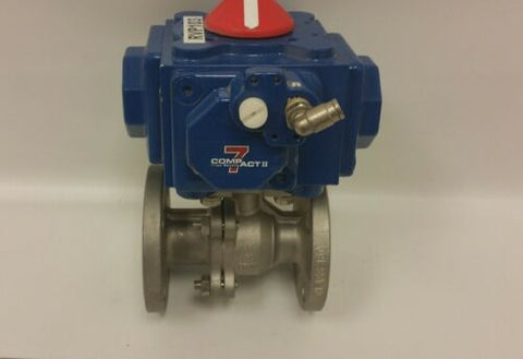 Compact Ii Quartr Turn Actuator With 1" Stainless Steel Ball Valve C25 Sr-2c Imp