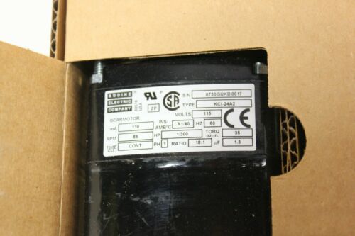 New Bodine Gear Motor Gearmotor 1/300hp 86rpm 18:1 KCI-24A2