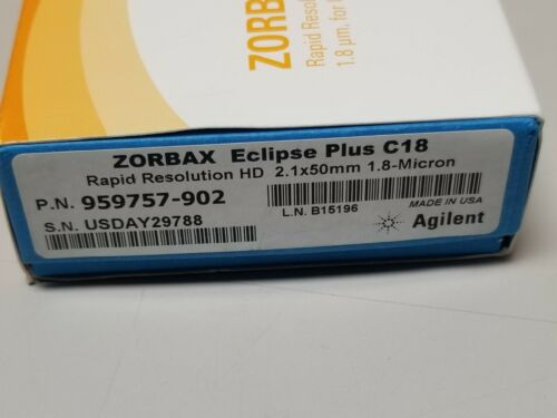 Agilent Zorbax RRHD Eclipse Plus C18 UHPLC HPLC Column 959757-902 2.1x50mm