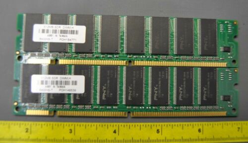 1GB (2X512MB) SET PNY DESKTOP RAM MEMORY DIMM SDRAM PC133 (S7-6-1C)