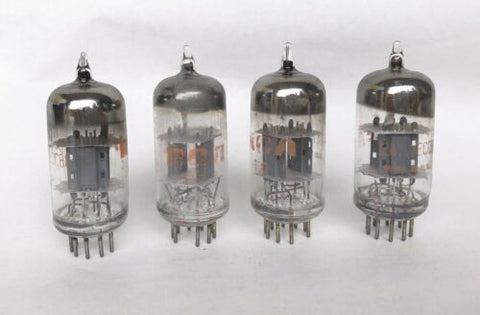 Lot of 4 RCA 12AT7 Vintage Vacuum Tubes Matching Set