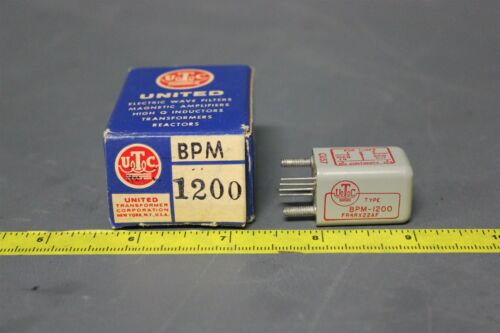 Vintage Never Used Utc Pass Band Filter Bpm-1200