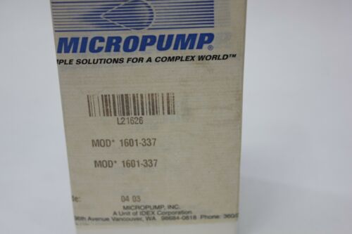 New Idex Micropump 1601-337 Gear Pump