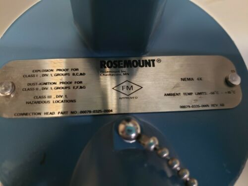Rosemount Nema 4X Explosion Proof Temperature Sensor 00079-0335-0005 Rev AB