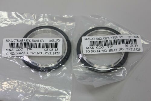 2 New MKS NW50 NW 50 Centering Ring Stainless/Viton