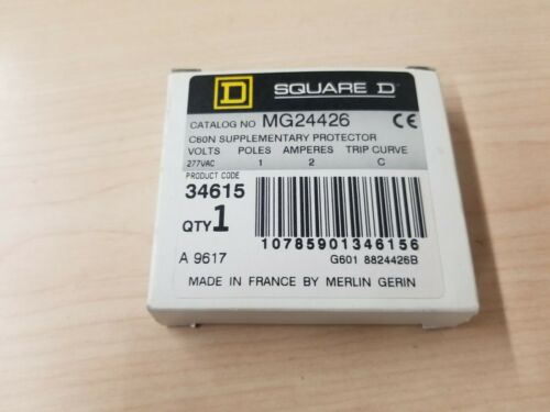 New Square D C60N Supplementary Protector Circuit Breaker MG24426 277VAC 2A
