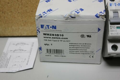 New Eaton Circuit Breaker 3 Pole 10A WMZS3D10