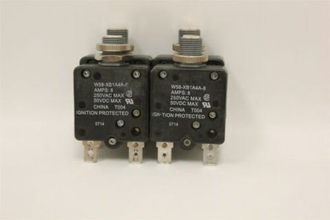 LOT OF 4 TYCO W58-XB1A4A-8 IGNITION PROTECTED CIRCUIT BREAKERS