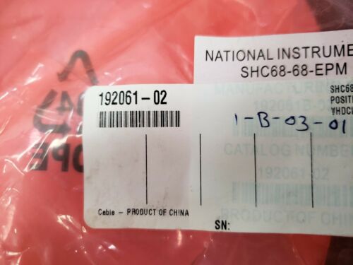 National Instruments Cable Assy 192061-02 SHC68-68-EPM