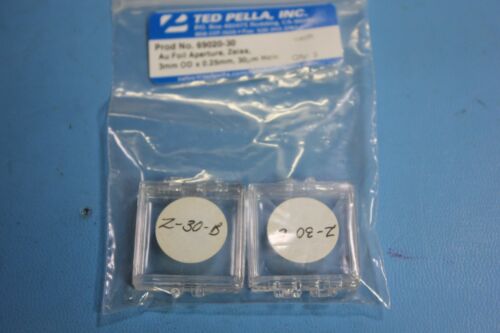 2 Ted Pella Electron Microscope Gold Foil Aperture 30μm 69020-30