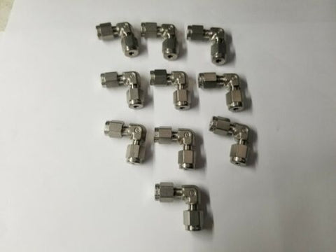 10 New Swagelok Stainless Steel Union Elbow Tube Fitting 1/8" SS-200-9