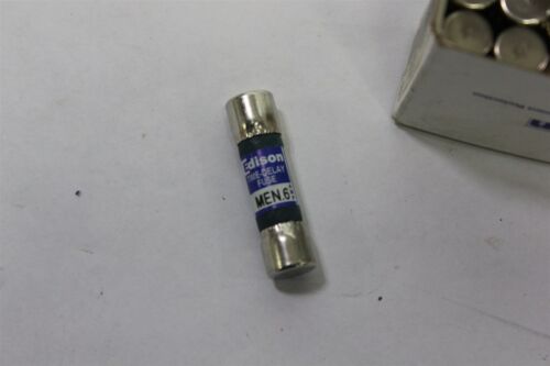 BOX OF 7 EDISON 250V 6A MEN.6 MIDGET TIME DELAY FUSES