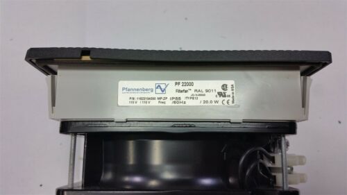 EBM PAPST SQUARE AXIAL FAN WITH PFANNENBERG FILTER 119mmx38mm