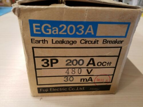 NEW FUJI EGA203A 200A EARTH LEAKAGE CIRCUIT BREAKER