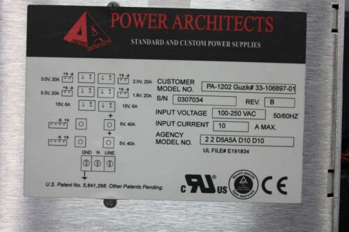 Power Architects Variable Output Power Supply Pa 1202